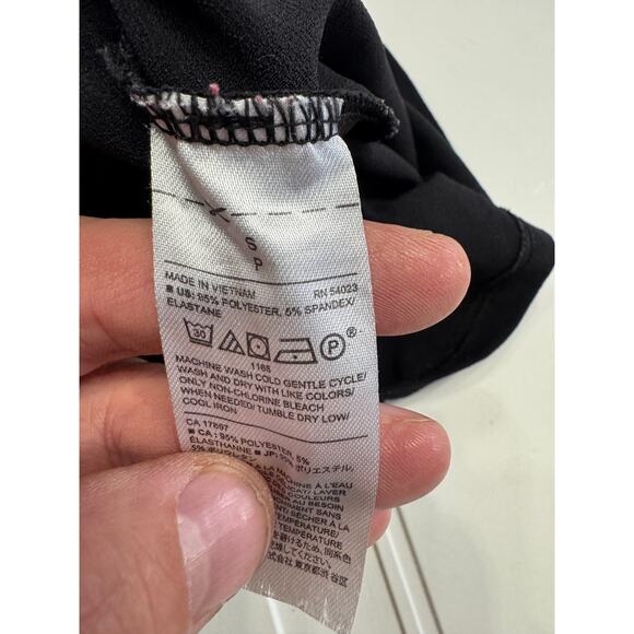 Banana Republic Women's Size S Basic Black Solid Polyester High Neck Regular - Picture 6 of 6